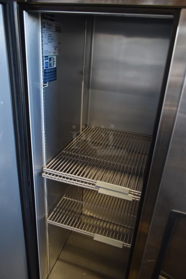 LIKE NEW! 2022 True T-35-HC Stainless Steel Commercial 2 Door Reach In Cooler w/ Poly Coated Racks. 115 Volt, 1 Phase. Tested and Working! - Image 4 of 6