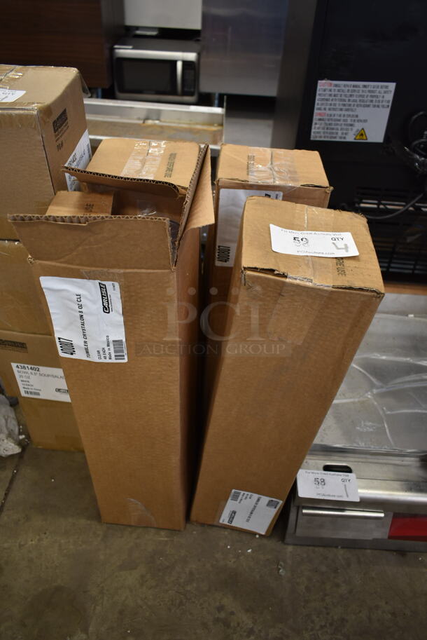 4 Boxes of 48 BRAND NEW SCRATCH AND DENT! Carlisle 400807 Crystalon Stack-All 8.3 oz. Clear SAN Plastic Tumbler. 4 Times Your Bid! - Image 2 of 4