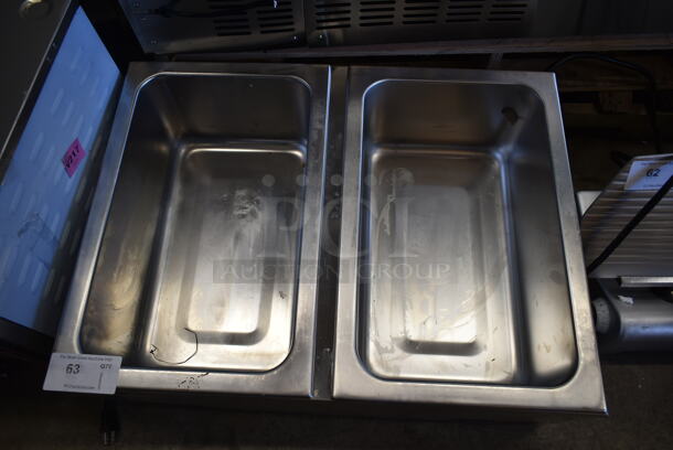 BRAND NEW SCRATCH AND DENT! ServIt 423FW200D Stainless Steel Commercial 12" x 20" Full Size Dual Well Electric Countertop Food Warmer with Digital Controls. 120 Volts, 1 Phase. Tested and Working! - Image 3 of 6
