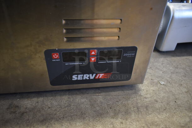 BRAND NEW SCRATCH AND DENT! ServIt 423FW200D Stainless Steel Commercial 12" x 20" Full Size Dual Well Electric Countertop Food Warmer with Digital Controls. 120 Volts, 1 Phase. Tested and Working! - Image 4 of 6