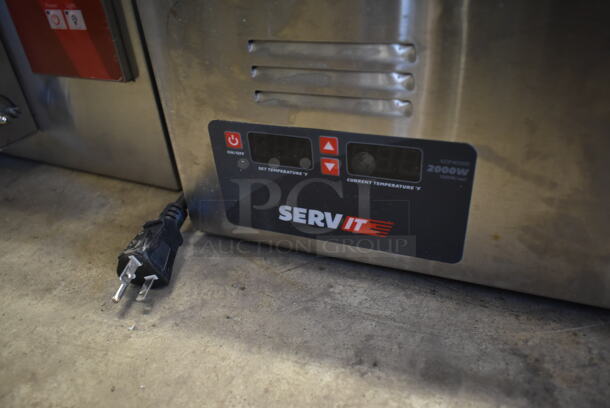 BRAND NEW SCRATCH AND DENT! ServIt 423FW200D Stainless Steel Commercial 12" x 20" Full Size Dual Well Electric Countertop Food Warmer with Digital Controls. 120 Volts, 1 Phase. Tested and Working! - Image 5 of 6