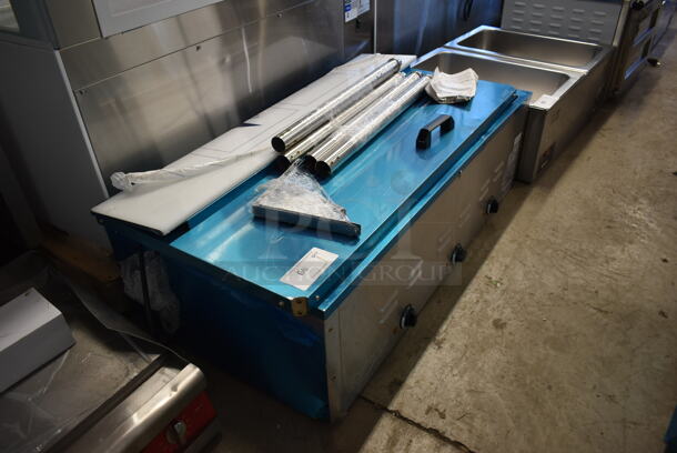 BRAND NEW SCRATCH AND DENT! Avantco 177STE3S Stainless Steel Commercial Three Bay Open Well Electric Steam Table with Undershelf. 120 Volts, 1 Phase. Tested and Working! - Image 5 of 7