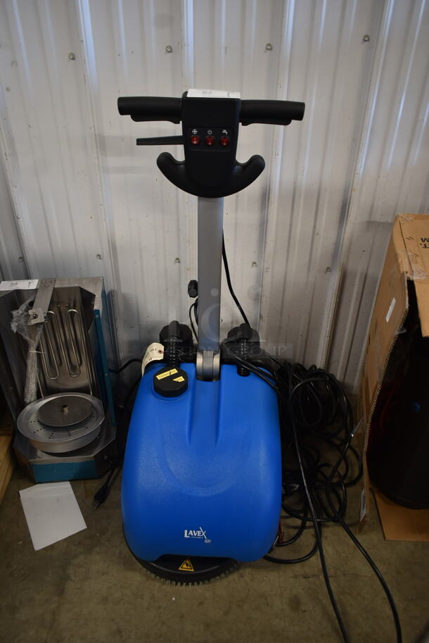 BRAND NEW SCRATCH AND DENT! Lavex 274AFS3ELC 13" Corded Walk Behind Disc Floor Scrubber with Scrub Brush - 3 Gallon. Tested and Working! - Image 2 of 7