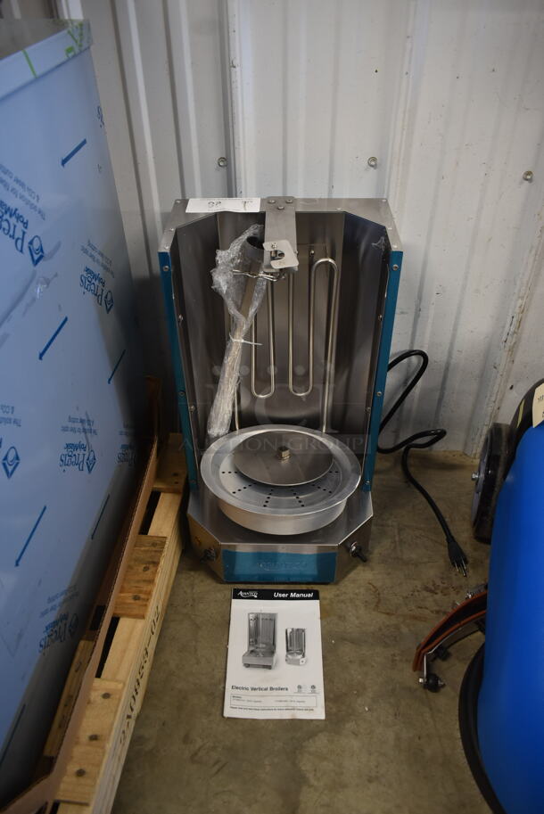 BRAND NEW SCRATCH AND DENT! 2023 Avantco 177VBE101A Stainless Steel Commercial Countertop Electric 20 lb. Vertical Broiler. 120 Volts, 1 Phase. Tested and Working! - Image 2 of 6