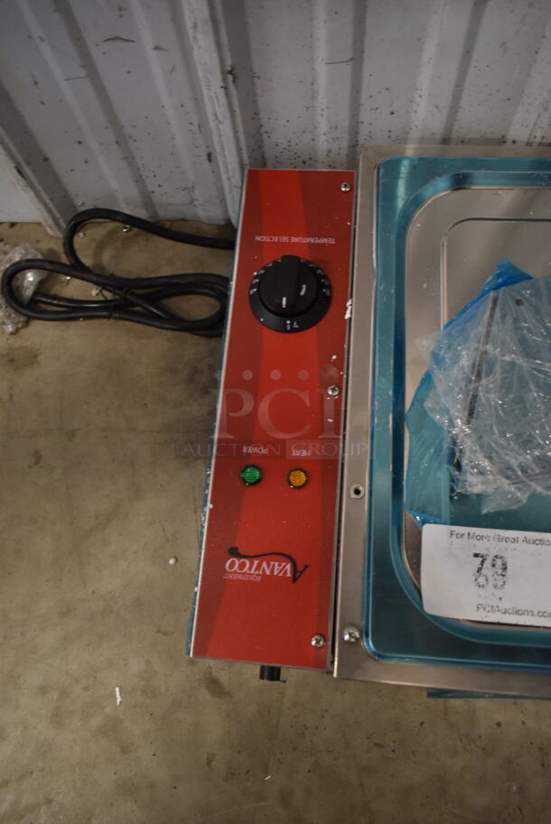 BRAND NEW SCRATCH AND DENT! Avantco 177BMFW5 Stainless Steel Commercial Countertop 5 Well Bain Marie. 120 Volts, 1 Phase. Does Not Come w/ Sneeze Guard. Tested and Working! - Image 4 of 7