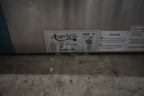 BRAND NEW SCRATCH AND DENT! Avantco 177BMFW5 Stainless Steel Commercial Countertop 5 Well Bain Marie. 120 Volts, 1 Phase. Does Not Come w/ Sneeze Guard. Tested and Working! - Image 7 of 7