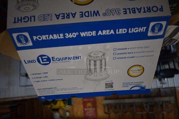 BRAND NEW SCRATCH AND DENT! Lind Equipment LE360LED-FS 927LE360FS Beacon360 Blaze Portable LED Area Light with Floor Stand - 100W, 14,300 Lumens - Image 6 of 6