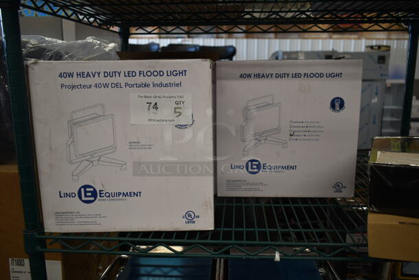 5 BRAND NEW SCRATCH AND DENT! Lind Equipment LE970LED-FS LED Floodlight with 360 Yoke, 15' Cord, and Floor Stand - 40W, 5,945 Lumens. 5 Times Your Bid! - Image 2 of 5