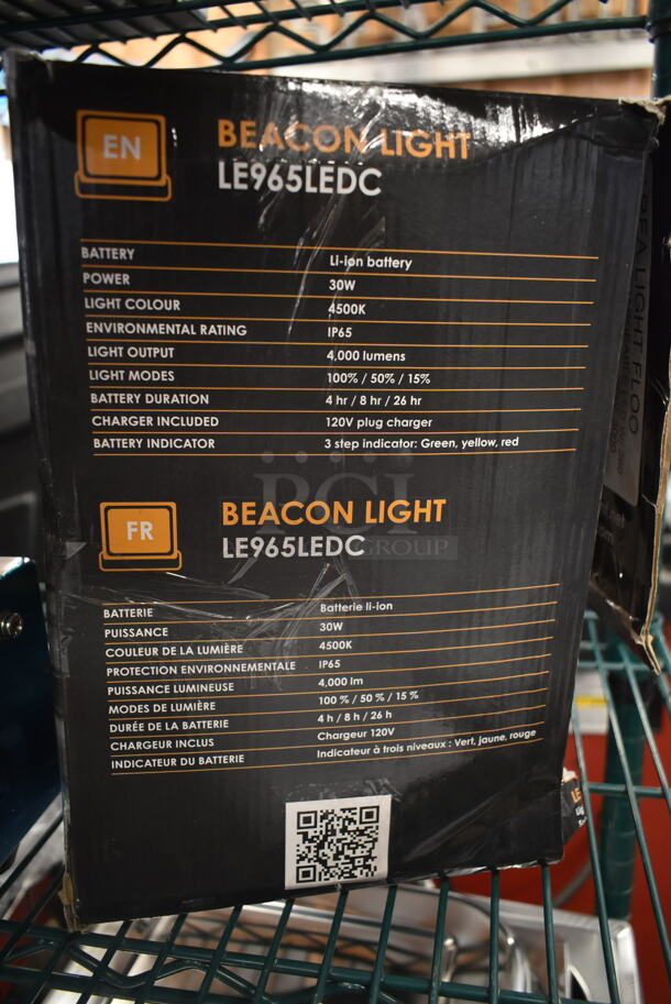 BRAND NEW SCRATCH AND DENT! Lind Equipment LE965LEDC 360 Yoke Rechargeable LED Floodlight with Adjustable Stand - 30W, 4,000 Lumens - Image 5 of 6