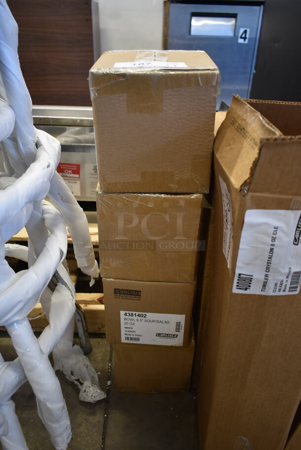 4 Boxes of 12 BRAND NEW SCRATCH AND DENT! Carlisle 4381402 Epicure 19.2 oz. White Melamine Bowl. 4 Times Your Bid! - Image 2 of 3