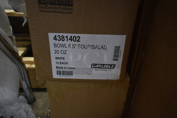 4 Boxes of 12 BRAND NEW SCRATCH AND DENT! Carlisle 4381402 Epicure 19.2 oz. White Melamine Bowl. 4 Times Your Bid! - Image 3 of 3