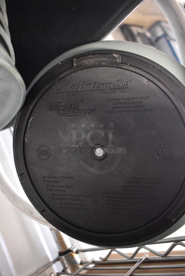 ALL ONE MONEY! Lot of BRAND NEW SCRATCH AND DENT! Items; 10 Aladdin Temp-Rite Gray Round Trays, Frymaster 3691061455SP Hose Assembly and Black Poly Bin - Image 7 of 9