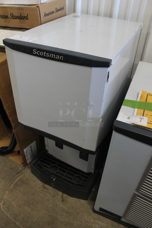 BRAND NEW! 2023 Scotsman HID312AB-1A Meridian Stainless Steel Commercial Countertop Ice Machine and Water Dispenser with Push Button Dispensing - 12 lb. Bin Storage. 115 Volts, 1 Phase.  - Image 3 of 5