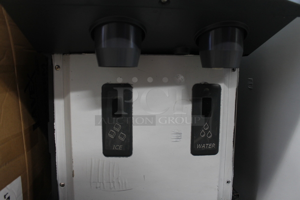 BRAND NEW! 2023 Scotsman HID312AB-1A Meridian Stainless Steel Commercial Countertop Ice Machine and Water Dispenser with Push Button Dispensing - 12 lb. Bin Storage. 115 Volts, 1 Phase.  - Image 4 of 5