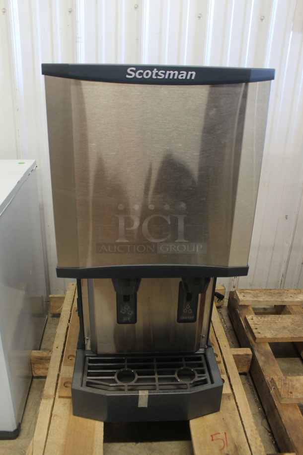 BRAND NEW! 2022 Scotsman HID312A-1A Meridian Stainless Steel Commercial Countertop Ice Machine and Water Dispenser - 12 lb. Bin Storage. 115 Volts, 1 Phase.  - Image 2 of 5