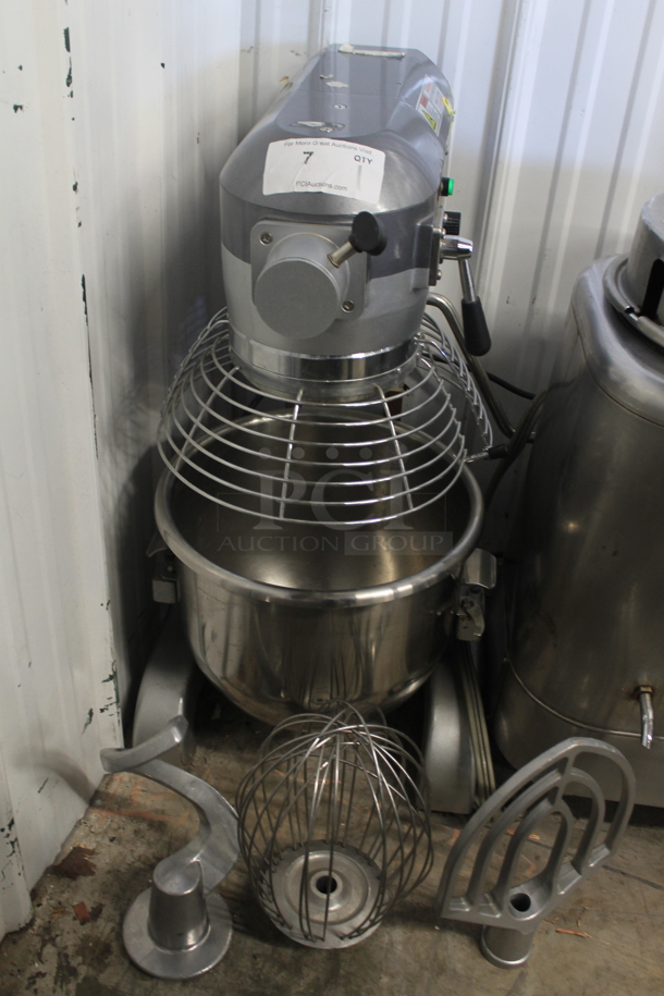 General Metal Commercial Countertop Planetary Dough Mixer w/ Stainless Steel Mixing Bowl, Bowl Guard, Paddle, Whisk and Dough Hook Attachments. Tested and Does Not Power On - Image 1 of 7