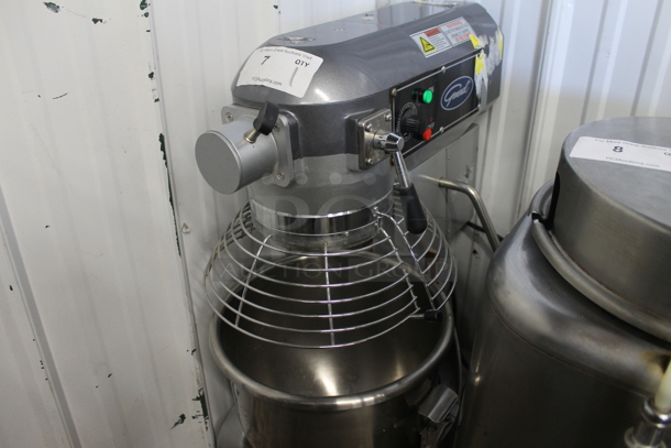 General Metal Commercial Countertop Planetary Dough Mixer w/ Stainless Steel Mixing Bowl, Bowl Guard, Paddle, Whisk and Dough Hook Attachments. Tested and Does Not Power On - Image 5 of 7