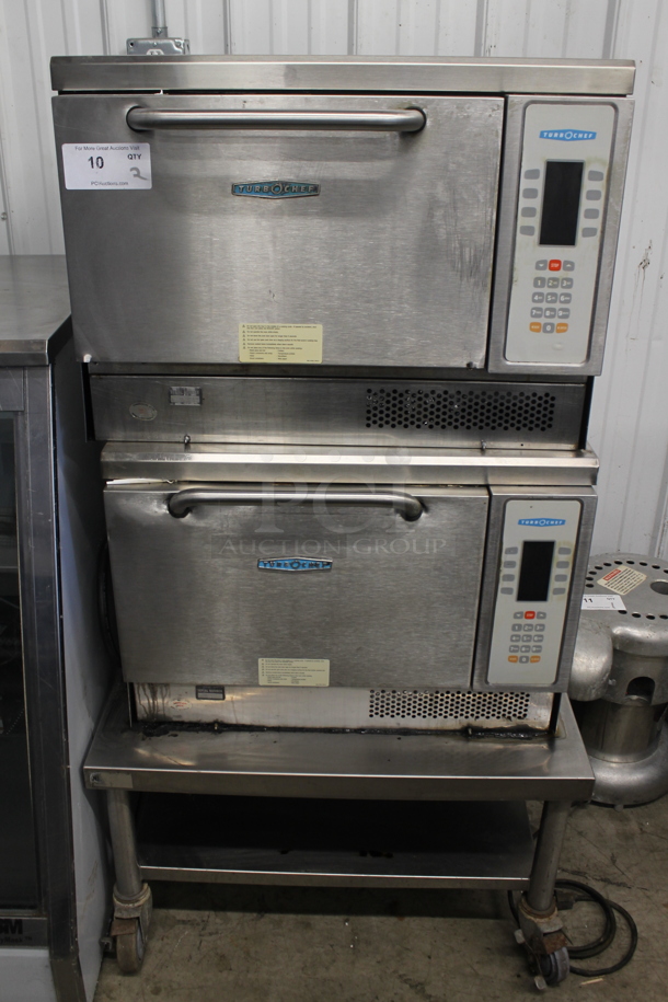 2 Turbochef NGC Stainless Steel Commercial Electric Powered Rapid Cook Ovens on Stainless Steel Equipment Stand w/ Commercial Casters. 208/240 Volts, 1 Phase. 2 Times Your Bid! - Image 1 of 7