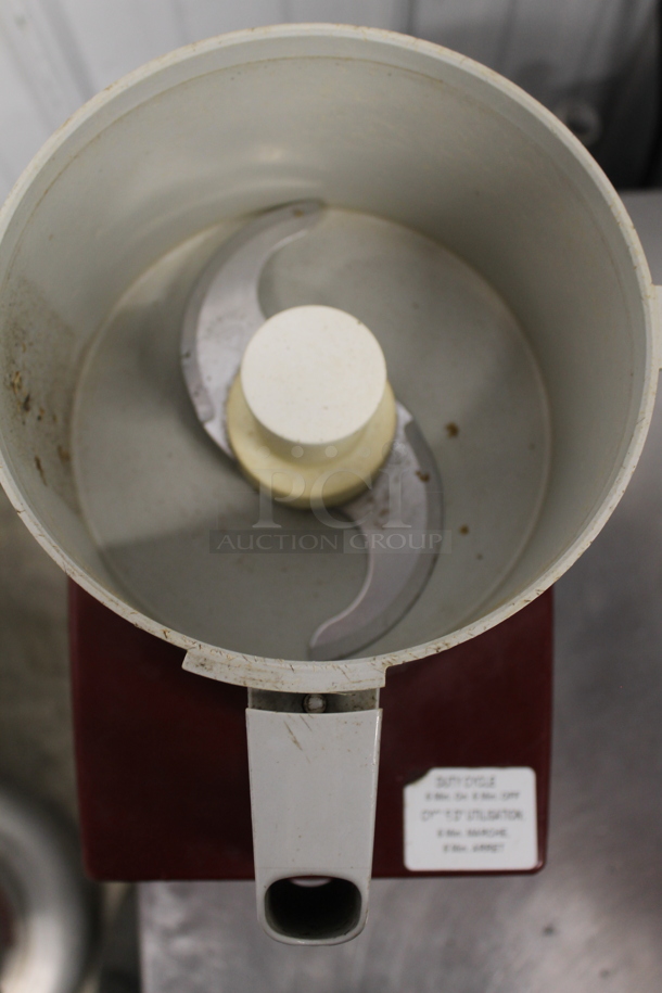Robot Coupe R2N Metal Commercial Countertop Food Processor w/ Poly Bowl, Lid and S Blade. 120 Volts, 1 Phase. Tested and Working! - Image 4 of 5