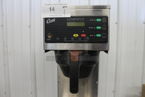 Curtis GEMSS63A1000 Stainless Steel Commercial Countertop Coffee Machine w/ Hot Water Dispenser and Poly Brew Basket. 120/220 Volts, 1 Phase.  - Image 3 of 5