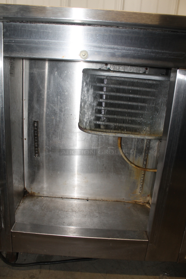  Leader LB48 Stainless Steel Commercial 2 Door Undercounter Cooler. 115 Volts, 1 Phase. Tested and Powers On But Does Not Get Cold - Image 4 of 5
