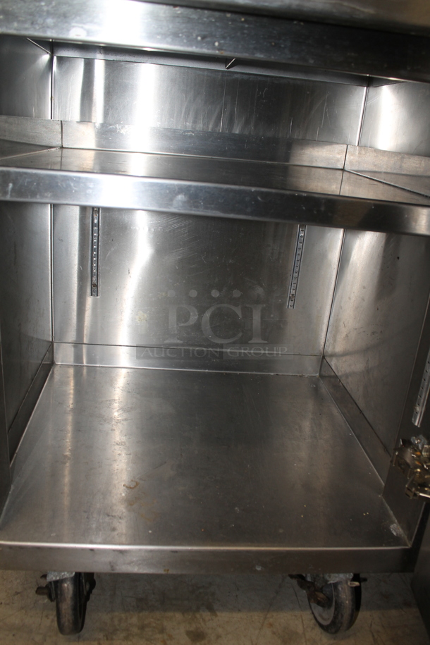 Stainless Steel Commercial Single Door Counter on Commercial Casters. - Image 3 of 3