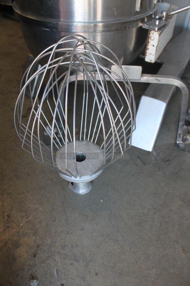 Blakeslee DD-60 Stainless Steel Commercial Floor Style 60 Quart Planetary Dough Mixer w/ Stainless Steel Mixing Bowl, Bowl Guard, Dough Hook and Whisk Attachments. 208 Volts, 3 Phase.  - Image 2 of 9