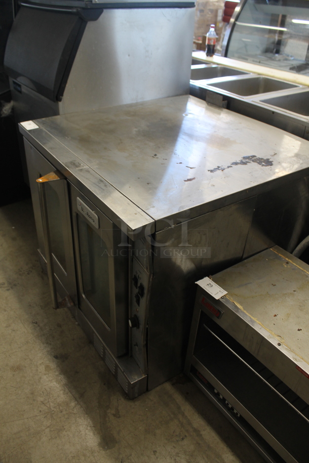 US Range Stainless Steel Commercial Natural Gas Powered Full Size Convection Oven w/ View Through Doors, Metal Oven Racks and Thermostatic Controls.  - Image 2 of 4