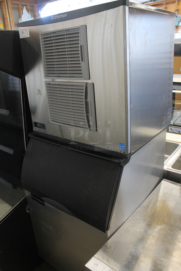 2017 Scotsman C0830SA-32E Stainless Steel Commercial Ice Head on Commercial Ice Bin. 208/230 Volts, 1 Phase.  - Image 2 of 5