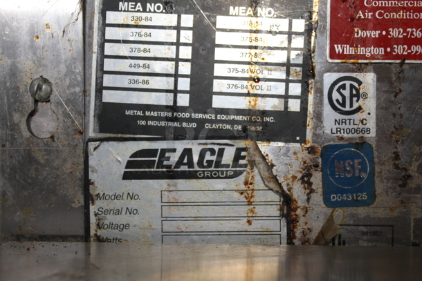 Eagle Stainless Steel Commercial 4 Bay Steam Table w/ Under Shelf. Cannot Test Due To Cut Power Cord - Image 4 of 4