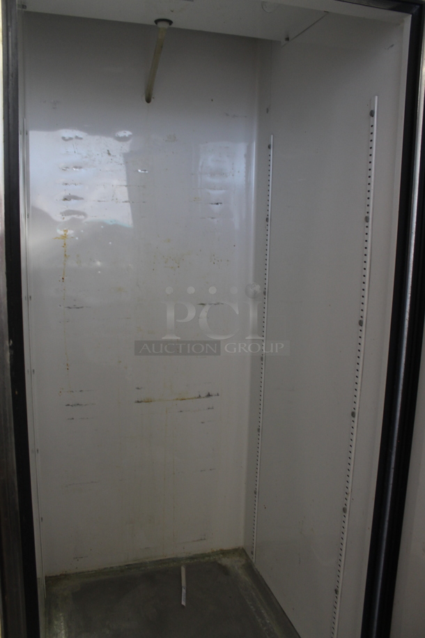True T-23 Stainless Steel Commercial Single Door Reach In Cooler w/ Poly Coated Racks on Commercial Casters. 115 Volts, 1 Phase. Tested and Powers On But Does Not Get Cold - Image 3 of 4