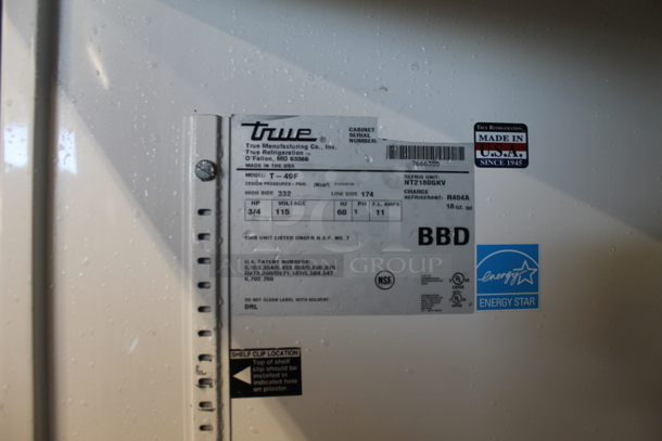 True T-49F ENERGY STAR Stainless Steel Commercial 2 Door Reach In Freezer on Commercial Casters. 115 Volts, 1 Phase. Tested and Powers On But Does Not Get Cold - Image 5 of 5