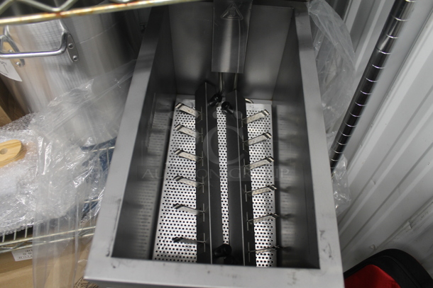 BRAND NEW SCRATCH AND DENT! 2023 Carnival King 382CDF17A Stainless Steel Commercial Countertop 37 lb. Corn Dog Fryer. 120 Volts, 1 Phase.  - Image 5 of 6