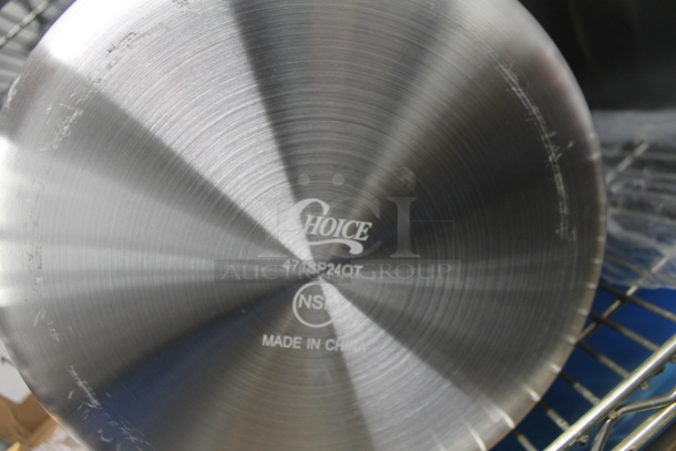 BRAND NEW SCRATCH AND DENT! Choice 471SP24QT Aluminum 24 Quart Stock Pot.  - Image 5 of 5
