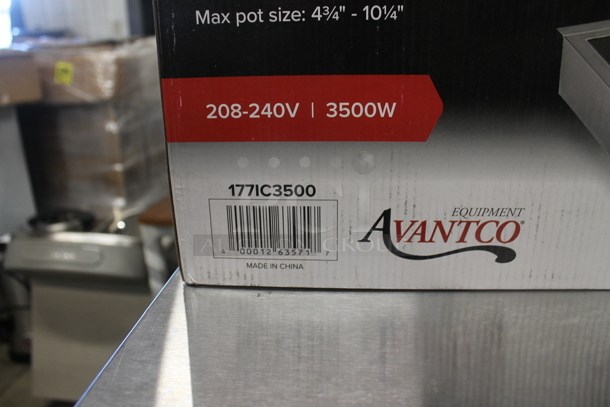 BRAND NEW SCRATCH AND DENT! Avantco 177IC3500 Stainless Steel Commercial Countertop Single Burner Induction Range / Cooker. See Pictures For Damage To Cooktop. 208/240 Volts, 1 Phase. - Image 4 of 8