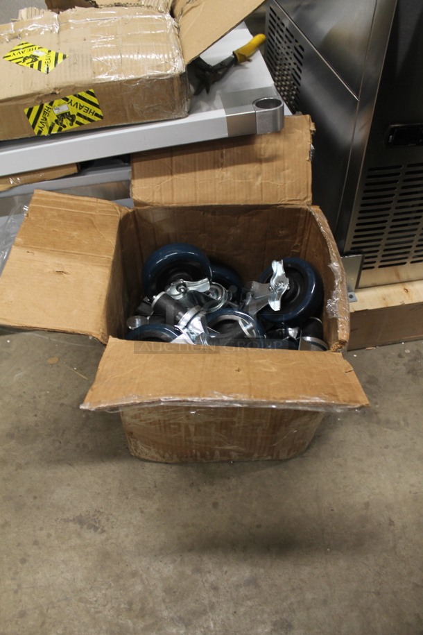 Box of 16 BRAND NEW SCRATCH AND DENT! Advance Tabco Equivalent 190TA255CSTB 5" Heavy Duty Work Table / Equipment Stand Stem Caster with Brake - Image 3 of 5