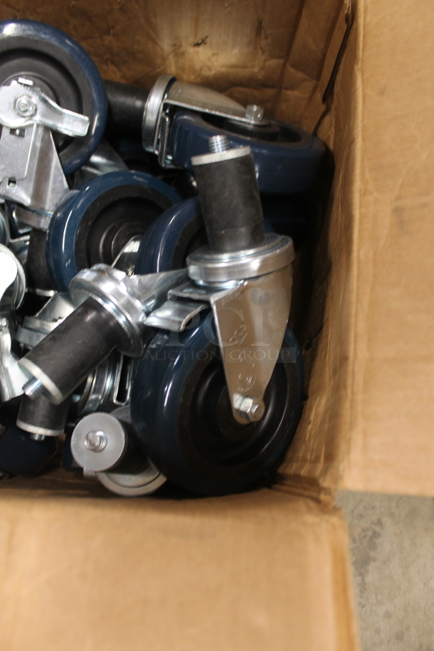 Box of 16 BRAND NEW SCRATCH AND DENT! Advance Tabco Equivalent 190TA255CSTB 5" Heavy Duty Work Table / Equipment Stand Stem Caster with Brake - Image 4 of 5