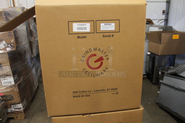 6 BRAND NEW SCRATCH AND DENT! Boxes of Grindmaster 70657 Two 3 Pot Wide Racks with One 3 Pot Riser. 6 Times Your Bid! - Image 4 of 8