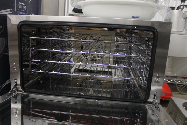 BRAND NEW SCRATCH AND DENT! Kratos 29M-002 Stainless Steel Commercial Half Size Countertop Electric Powered Convection Oven, 1.5 Cubic Feet. 120 Volts, 1 Phase. Tested and Working! - Image 5 of 6