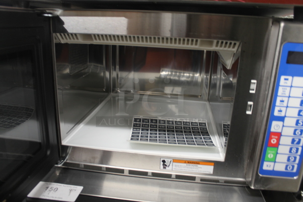 BRAND NEW SCRATCH AND DENT! 2023 Solwave SWA21T Stainless Steel Commercial Countertop Microwave Oven. 208/240 Volts, 1 Phase.  - Image 5 of 6
