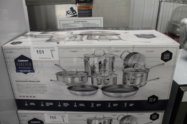 BRAND NEW SCRATCH AND DENT! Cuisinart GB-9511 Forever Stainless Collection 11 Piece Cookware Set.  - Image 1 of 6