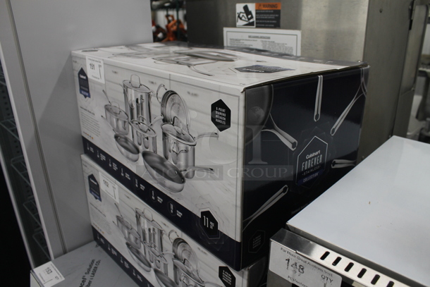 BRAND NEW SCRATCH AND DENT! Cuisinart GB-9511 Forever Stainless Collection 11 Piece Cookware Set.  - Image 2 of 6