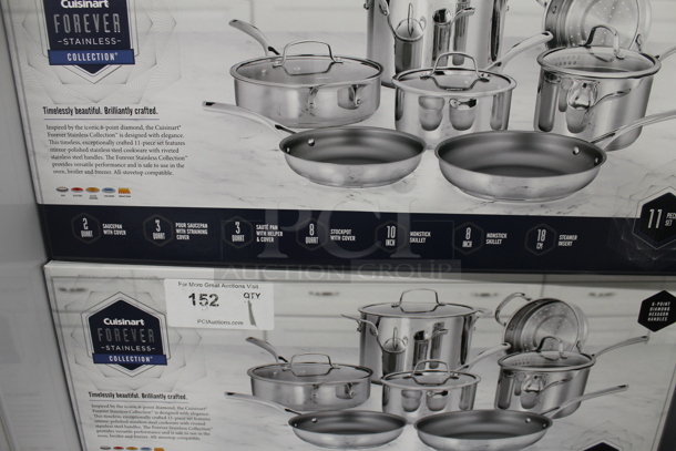 BRAND NEW SCRATCH AND DENT! Cuisinart GB-9511 Forever Stainless Collection 11 Piece Cookware Set.  - Image 4 of 6
