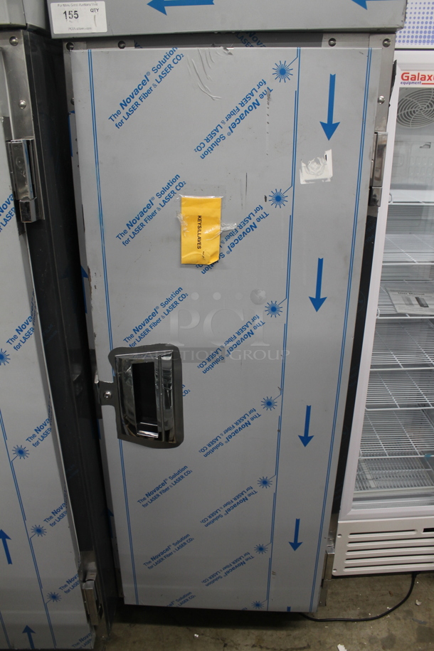 BRAND NEW SCRATCH AND DENT! 2023 Delfield 6025XL-S Stainless Steel Commercial Single Door Reach In Cooler w/ Poly Coated Racks. 115 Volts, 1 Phase. Tested and Does Not Power On - Image 4 of 7