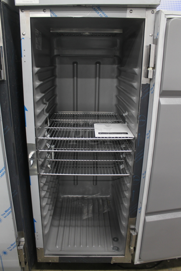BRAND NEW SCRATCH AND DENT! 2023 Delfield 6025XL-S Stainless Steel Commercial Single Door Reach In Cooler w/ Poly Coated Racks. 115 Volts, 1 Phase. Tested and Does Not Power On - Image 6 of 7