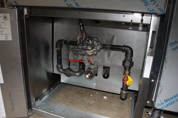 BRAND NEW SCRATCH AND DENT! 2023 Frymaster MJ1CFSE Stainless Steel Commercial Floor Style 60-80 lb. Capacity Propane Gas Powered Deep Fat Fryer w/ 2 Metal Fry Baskets. 150,000 BTU.  - Image 6 of 8