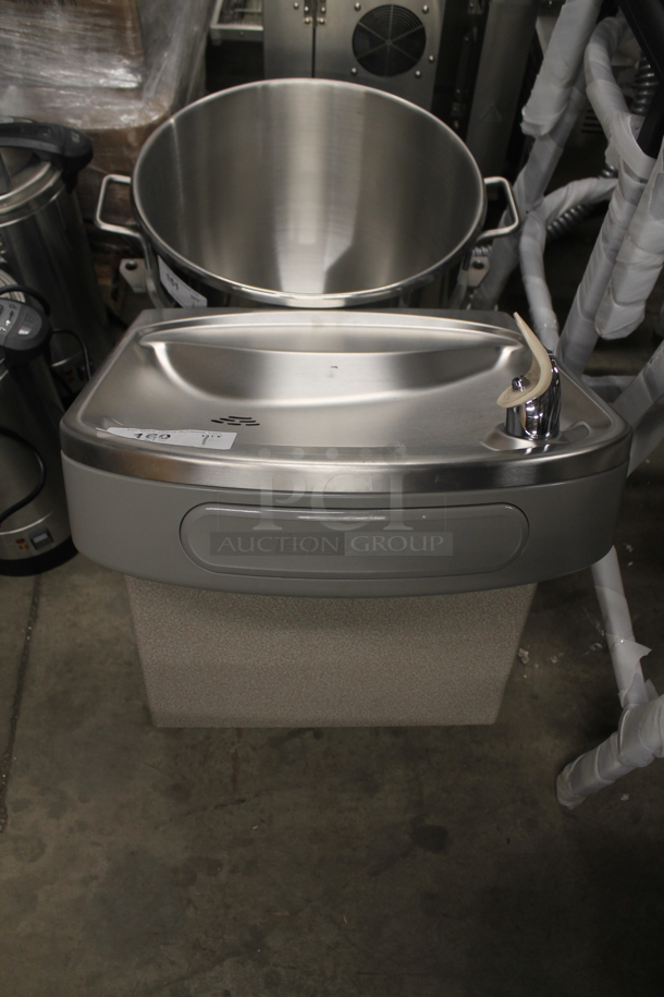 BRAND NEW SCRATCH AND DENT! Elkay EZFSD_1H Stainless Steel Commercial Wall Mount Water Fountain.  - Image 2 of 6