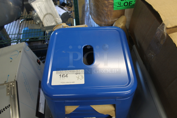 3 BRAND NEW SCRATCH AND DENT! Blue Metal Tolix Style Bar Stools. 3 Times Your Bid! - Image 3 of 5