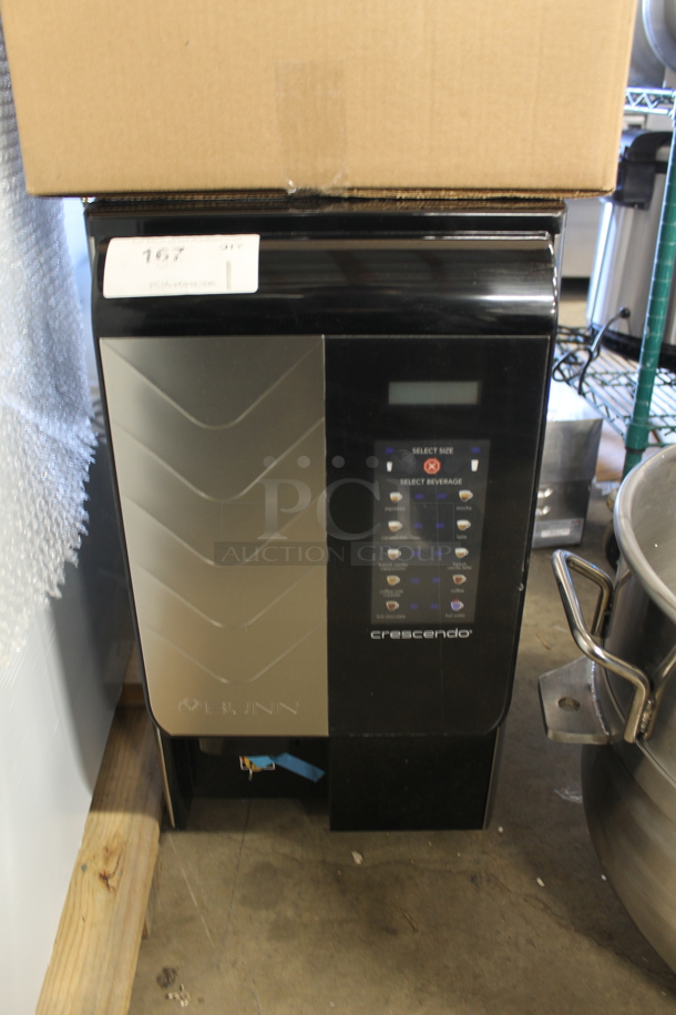 BRAND NEW SCRATCH AND DENT! 2023 Bunn 44300.0201 Crescendo Series Stainless Steel Commercial Countertop Espresso Machine. 120 Volts, 1 Phase.  - Image 3 of 9