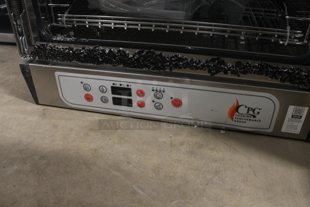 BRAND NEW SCRATCH AND DENT! Cooking Performance Group CPG 351COHD3A Stainless Steel Commercial Countertop Electric Powered Half Size Convection Oven. See Pictures For Damage Including Missing Glass Door Pane. 110 Volt, 1 Phase. Tested and Working! - Image 4 of 8
